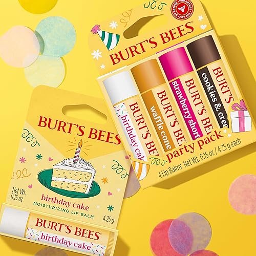 Miniatura 83 de Burt's Bees - Bálsamo labial hidratante 100% natural, de cera de abejas original con vitamina E y aceite de menta - 4 tubos