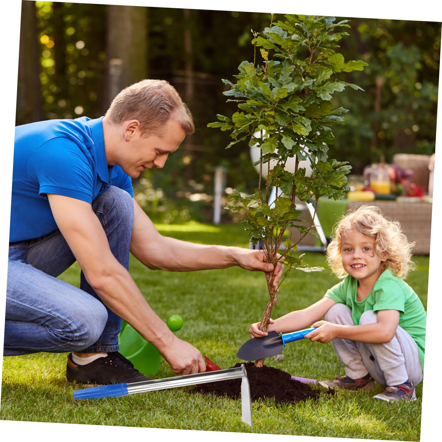 Abaodam 2 Piezas Azada De Jardinería Azada para Cavar Tierra Herramienta De Jardinería Plantar Azada Equipo De Jardinería Suministro De Jardinería Acero Inoxidable Silver
