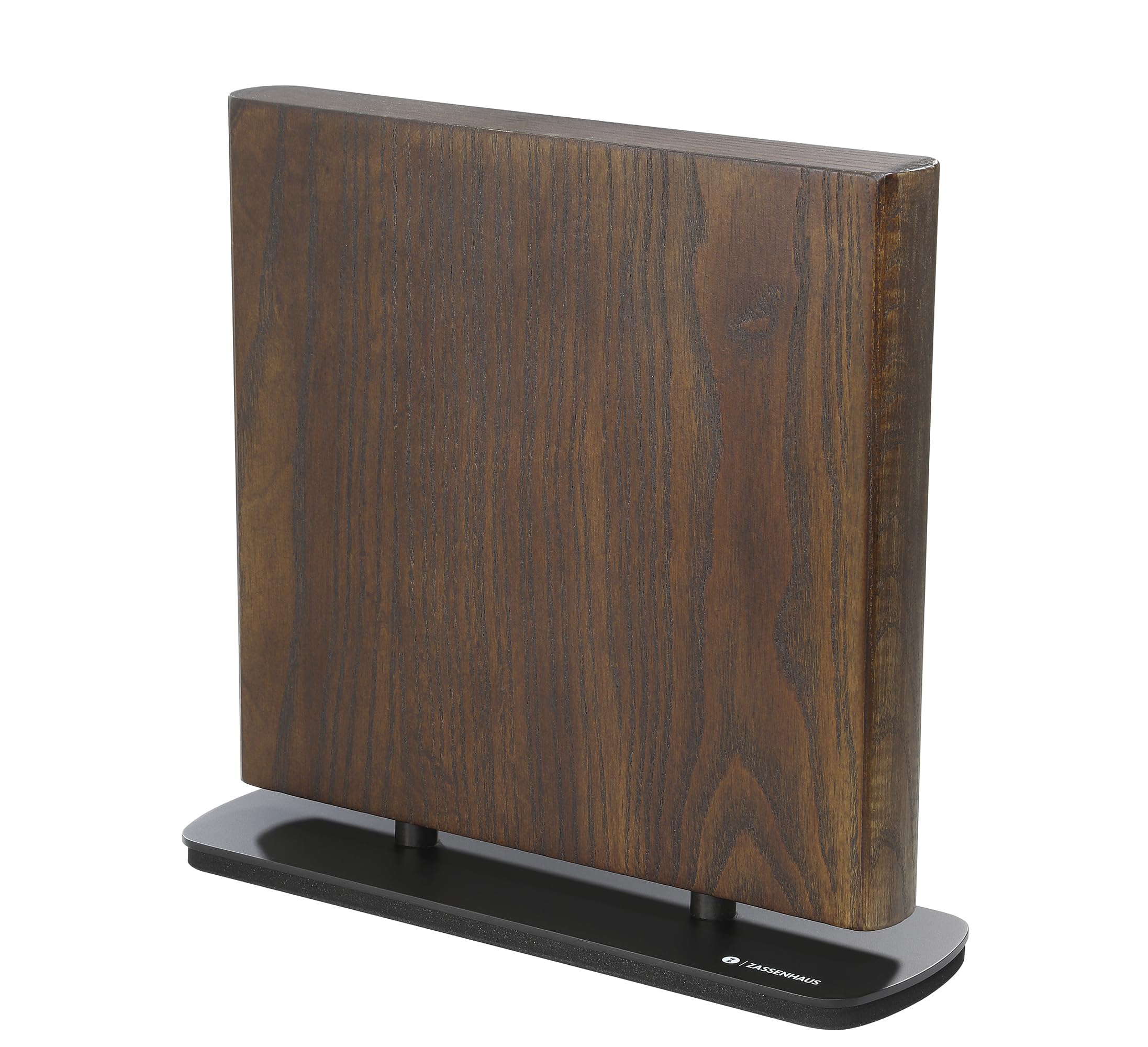 Zassenhaus Loft Magnetic Knife Block | for 10 Knives | Wooden Knife Holder Magnetic | Can be Used on Both Sides | for Meat Knives, Chopping Knives and More | 28 × 9 × 26.5 cm | Ash Wood/Stainless