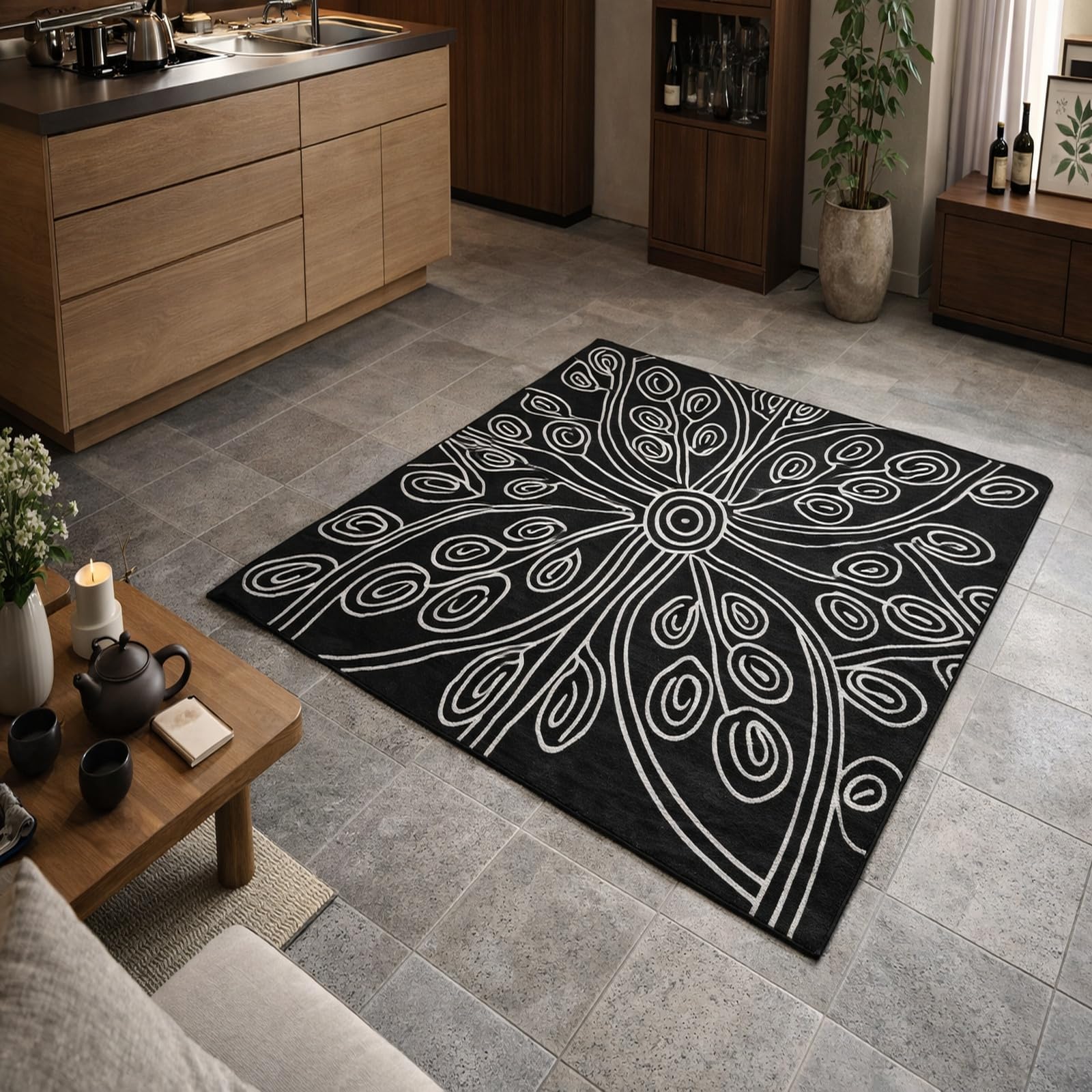 Alfombras para dormitorio Rururug lavables y pasillos modernos