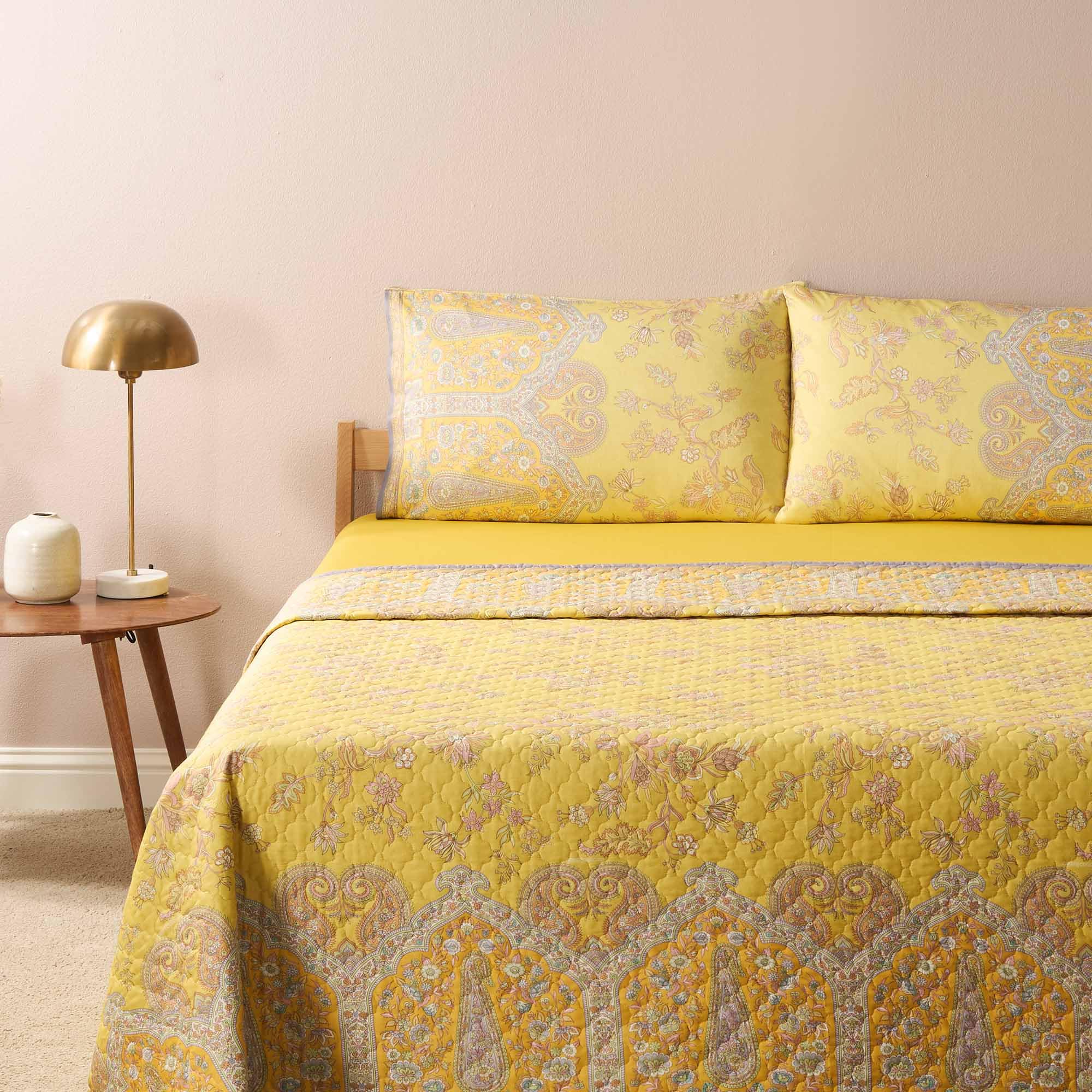Mediatex Gran Foulard Sorrento – Überwurf Für Doppelbett 250x280 Cm, Beige, Made In Italy, Aus Baumwollmix