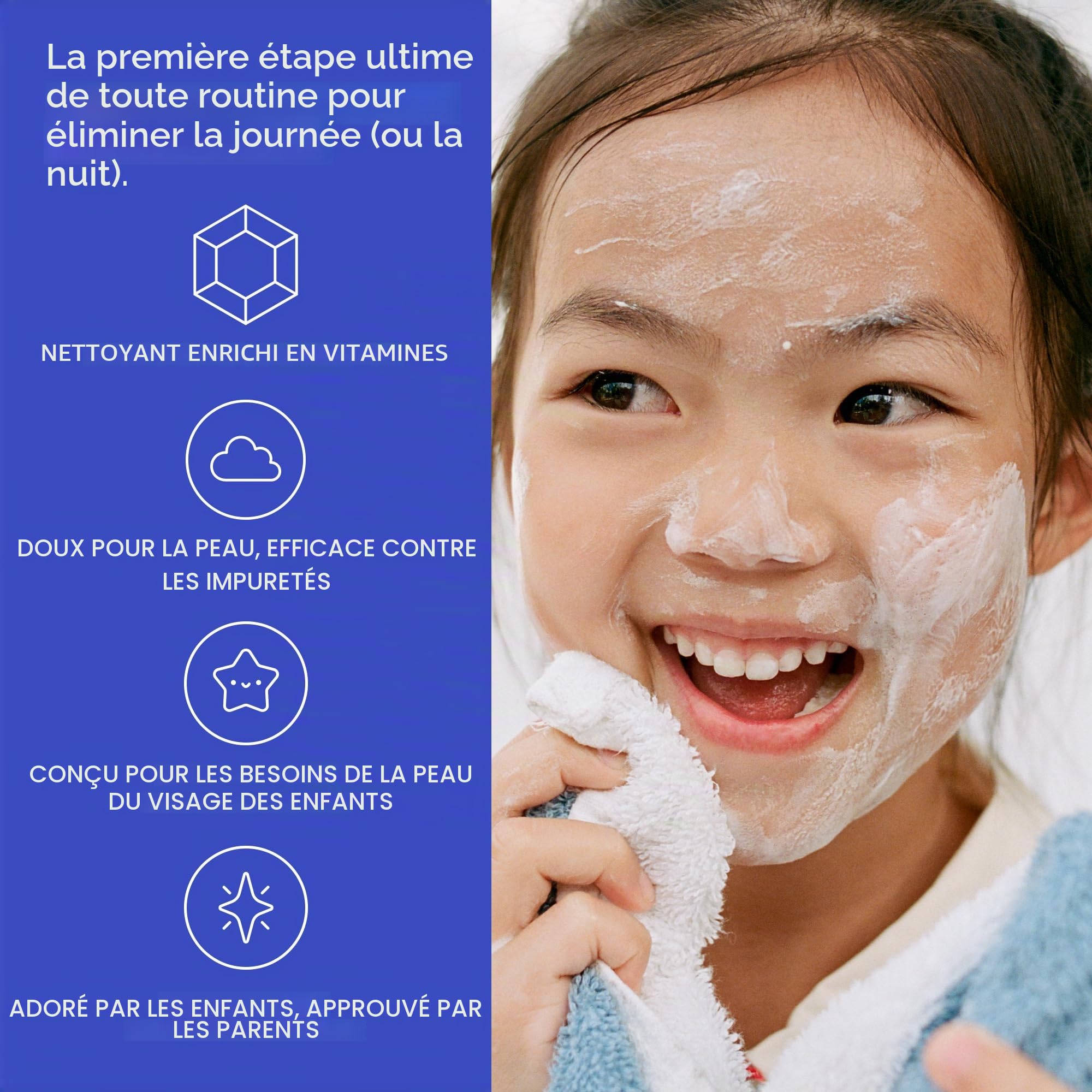 Evereden Lavage du visage pour enfants : pêche fraîche, 3,4 fl oz. | Soin de la peau des enfants à base de plantes et naturels | Ingrédients non toxiques et biologiques | Soin de la peau