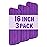 16.5 inch Mop Pads Refills, 3 Pack Microfiber Reusable Replacement Mop Pads Flat Replacements Heads for Wet Or Dry Floor Cleaning and Scrubbing, Purple Cloth