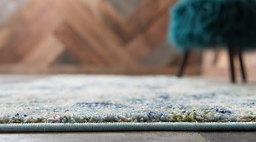 Miniatura 4 de Unique Loom Chromatic Collection - Alfombra para habitación (para corredor, 2 pies 7 pulgadas x 10 pies, azul claroazul)