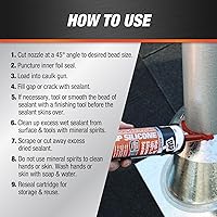 Vista 3 de DAP Sellador de silicona 100% RTV de alta temperatura, 10.3 onzas, rojo (7079808013)