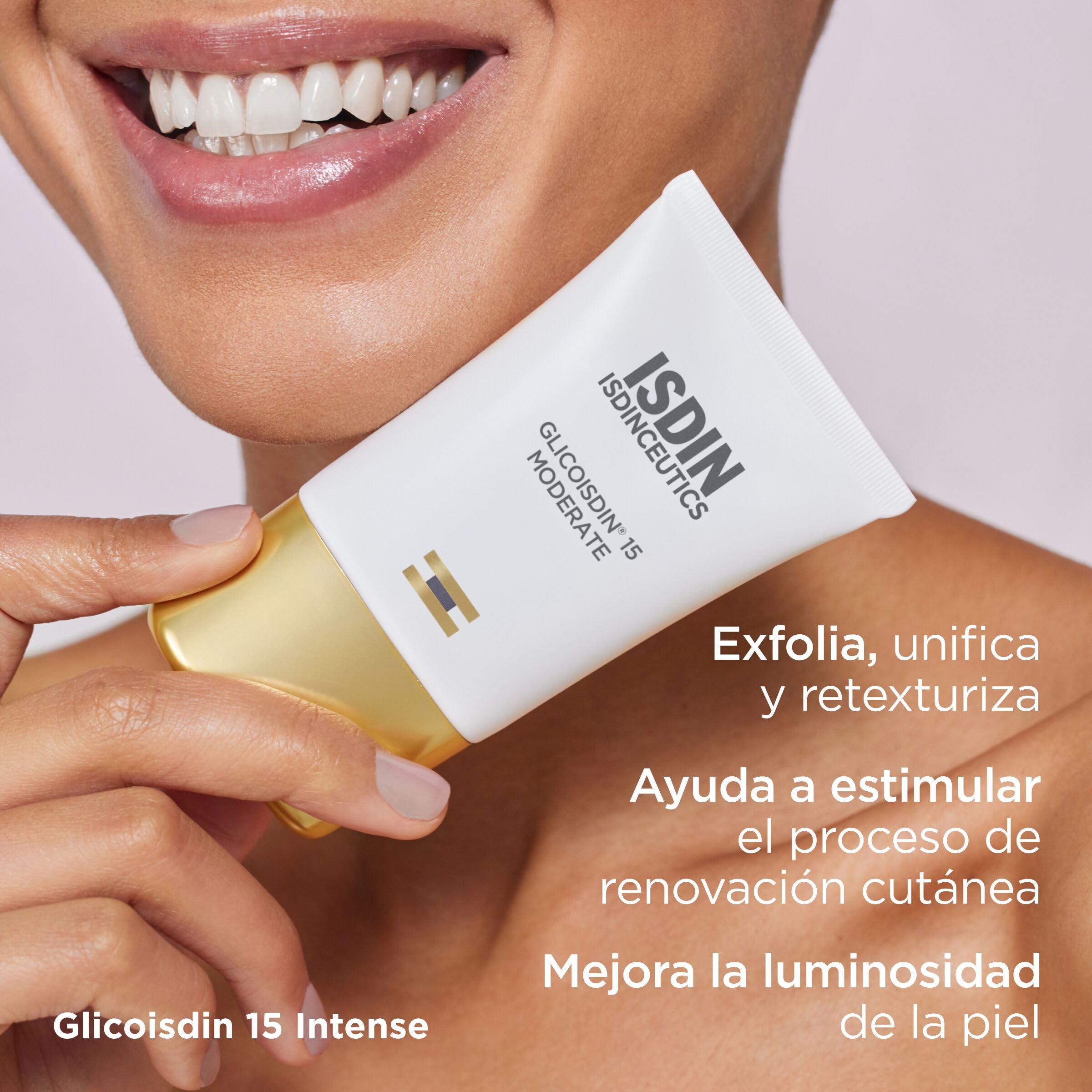 Isdinceutics Glicoisdin 15 Moderate, Gel Facial Efecto Peeling con Ácido Glicólico, 50 ml