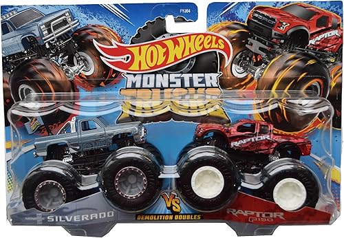Hot Wheels Monster Trucks Silverado VS F 150 Raptor