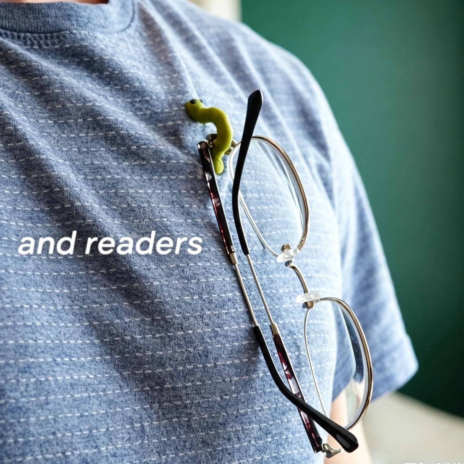 Clip magnético para gafas estilo caracol, soporte para gafas | Sujetador de vidrio con forma de gusano para ropa, alfiler de lectura para gafas de sol, accesorio de almacenamiento