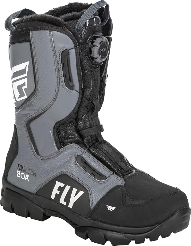 Fly Racing Marker BOA Snow Boot (Black/Grey, 10)