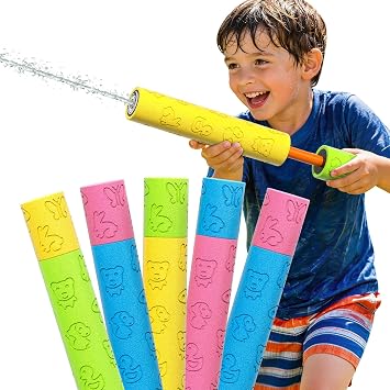 Squirt Gun Bulk 6 Pack - Foam Water Shooters & Water Blaster Soakers for Kids Adults, Durable Fun for Pool Squirt Beach Toys Outdoor Play, Party Favors
