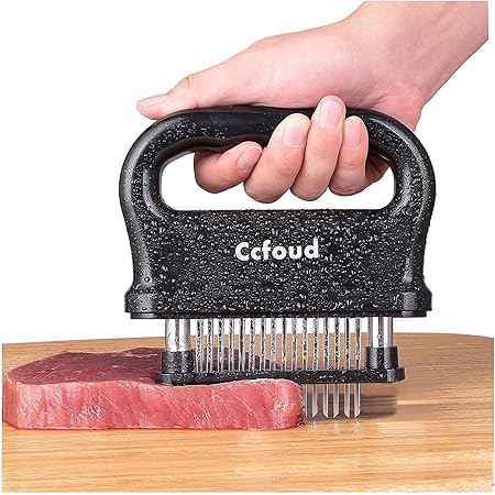 Meat Tenderizer, 48 Stainless Steel Ultra Sharp Needle Blade Tenderizer for Tenderizing Steak, Beef with Cleaning Brush,Durable Baking Kitchen Accessories by Ccfoud