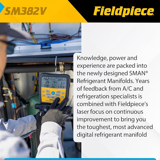 Manifold digital inalámbrico Fieldpiece SM382V para HVAC miniatura 4