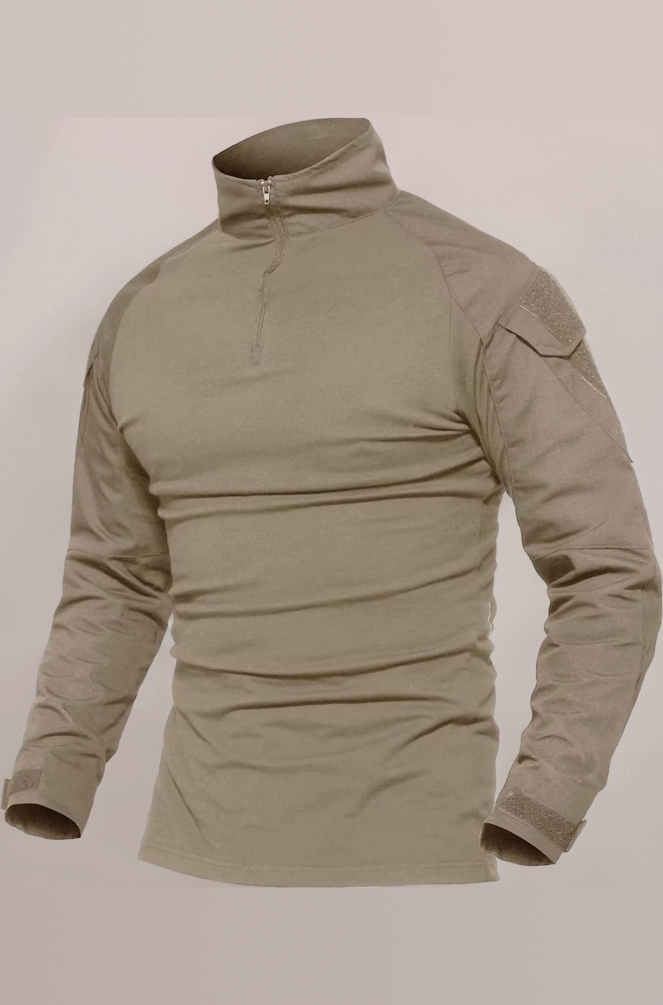 MAGCOMSEN Men's Tactical Military Shirts 1/4 Zip Long Sleeve Shirt with Pockets