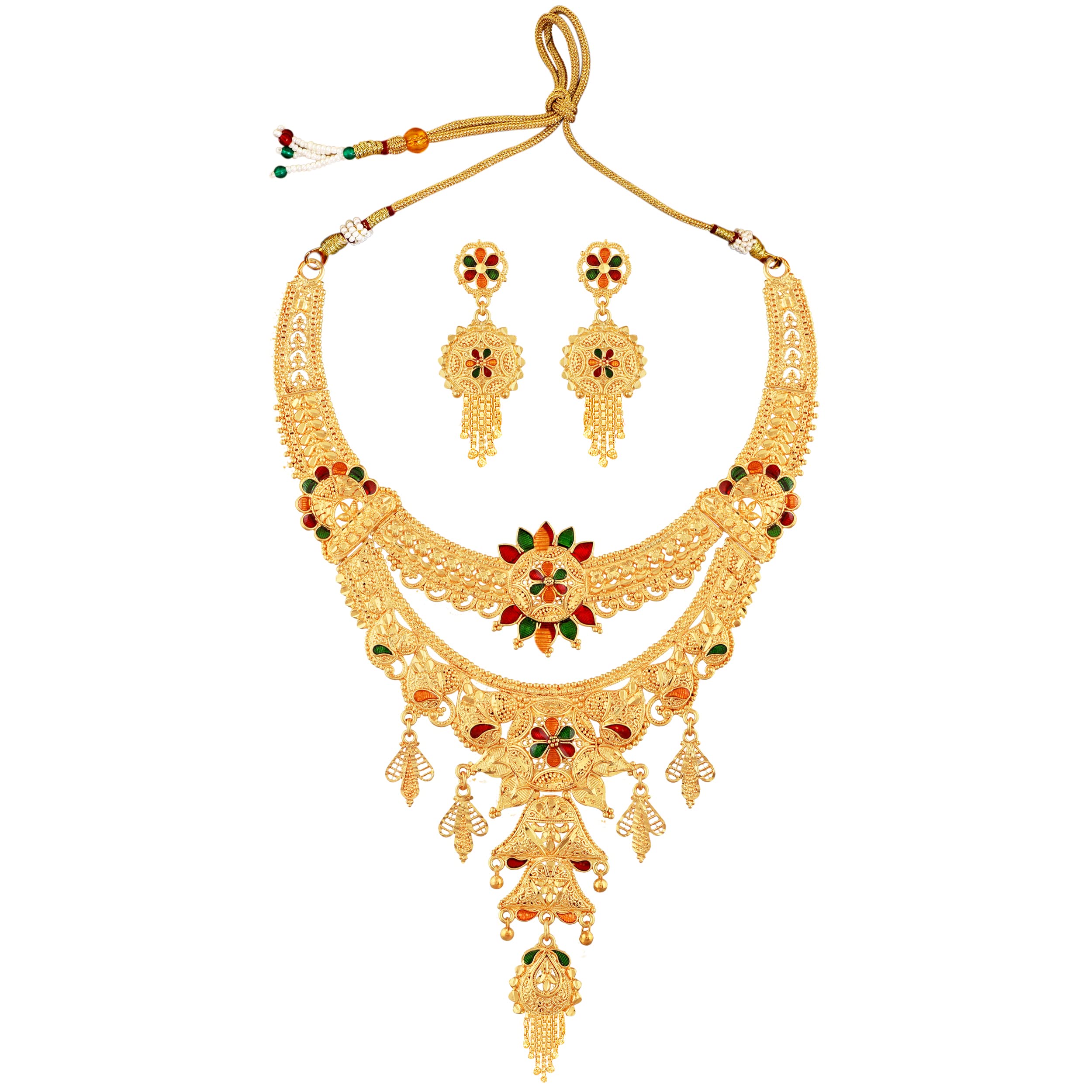 Mansiyaorange Heavy Golden Meena Choker Necklace Jewelery/Imitation/Jualry/Jwellry Set/Jewellery Set For Women (B09X1B91BV) Amazon Price History, Amazon Price Tracker