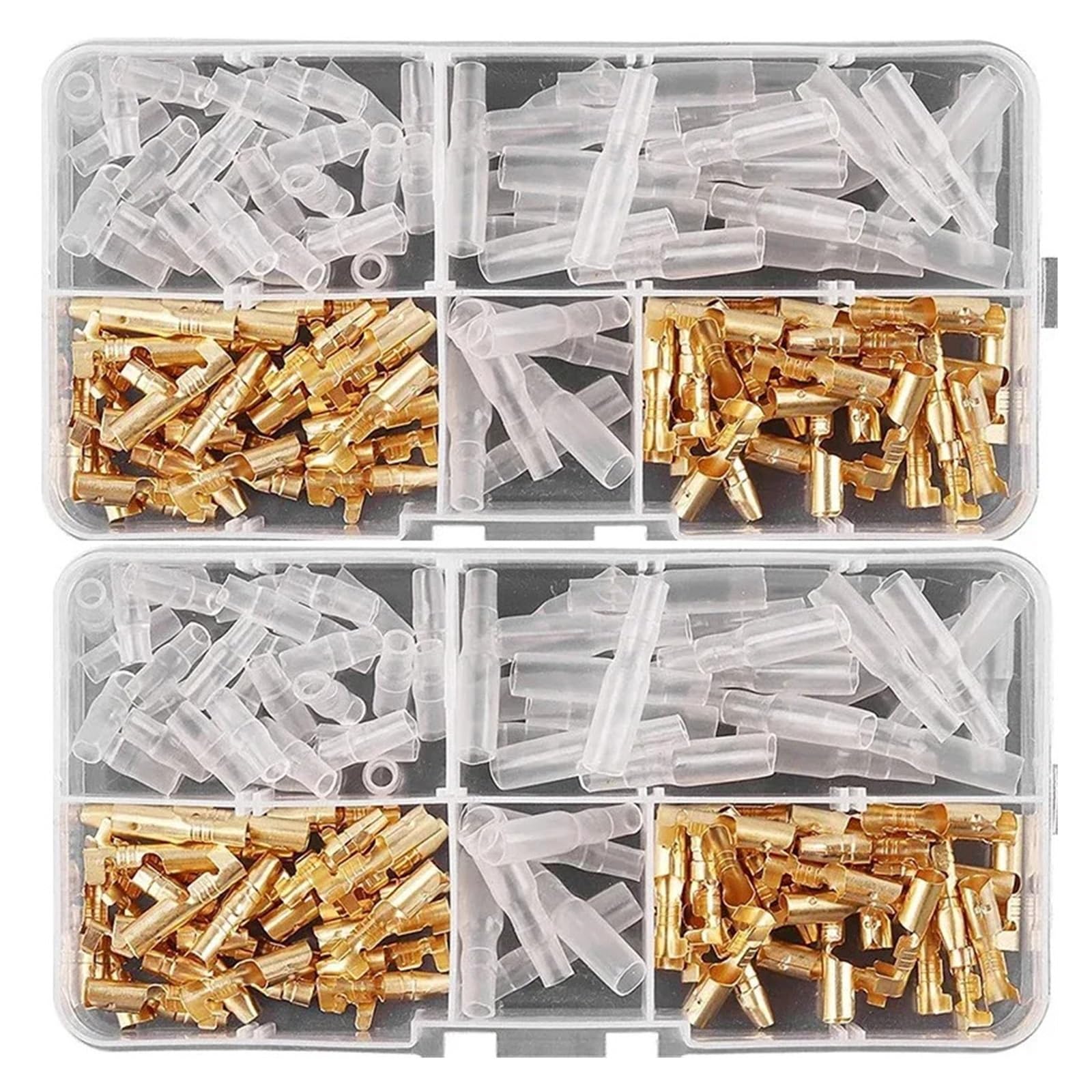 VWWJCCRO 120pcs Crimp Terminals Male Female Fast Butt Electrical Wire Connectors 3.5mm