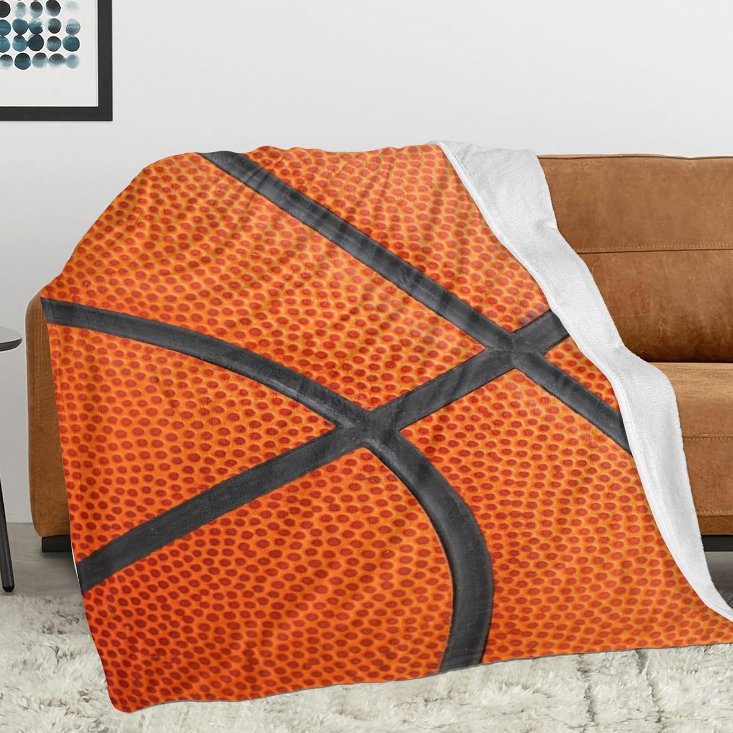 Basketball Blanket Gifts for Boys Girls Baskteball Accesories Gifts for Team Baskteball Gift for Men Baskteball Lover/Player Gifts Super Soft Warm Baskteball Throw Blanket 80"x60"