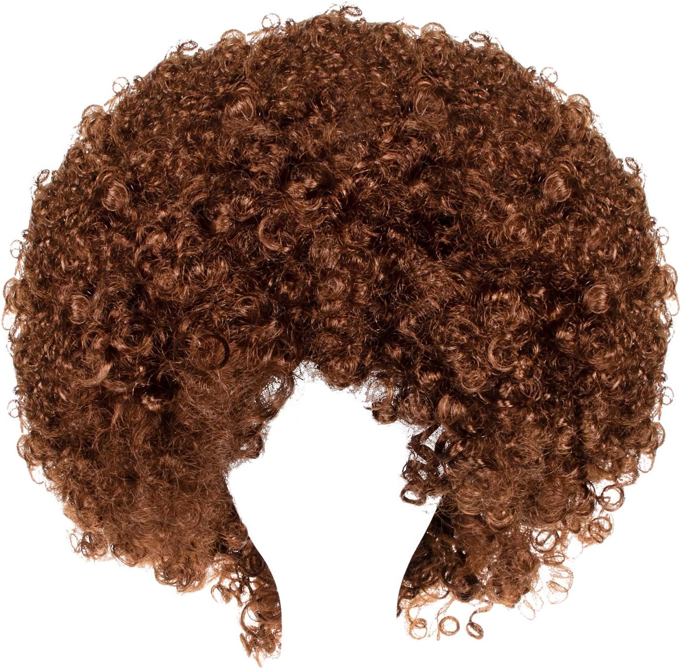 joy join unisex short fluffy afro funny wigs for halloween,holiday party clown costume one size brown 200