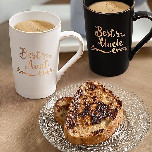 Miniatura 9 de Taza de café con texto en inglés "Best Aunt Uncle Ever", taza para tía y tío, regalos de Navidad para tía y tío, regalo de cumpleaños para el día de