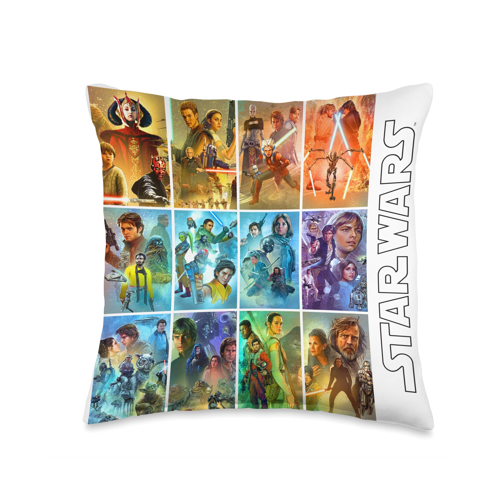 Coussin Star Wars Celebration Mural Art Panels multicolore 40x40 cm pour salon de geek