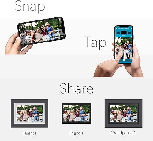 Miniatura 9 de Simply Smart Home Photoshare - Marco de fotos digital WiFi de 8 pulgadas, envía fotos desde el teléfono a los marcos, 8 GB, capacidad para más de