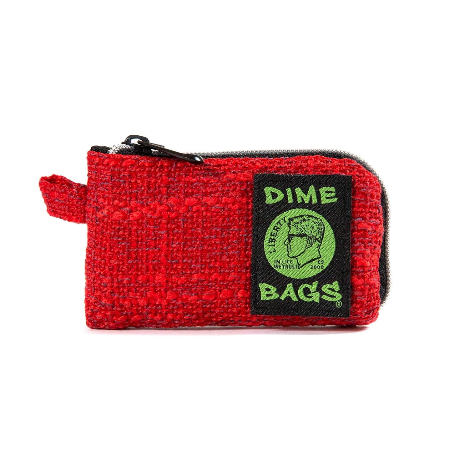 DIME BAGS Red, 5Inch Padded Pouch Soft Interior with Secure Heavy