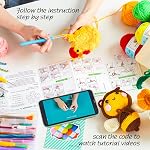INSCRAFT Crochet Kit for Beginners & Professionals, 30 Assorted Acrylic Yarn Skeins, 1650 Yards, 75pcs Hooks & Accessories, Includes Canvas Tote Bag, Adults, Unisex, Non-Foldable