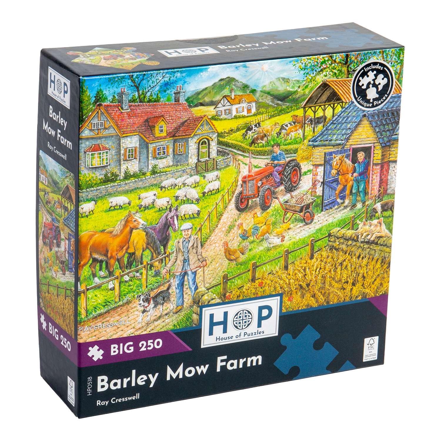 La casa dei puzzle - Big 250 pezzi Jigsaw Puzzle - Orzo Mow Farm - La Contea