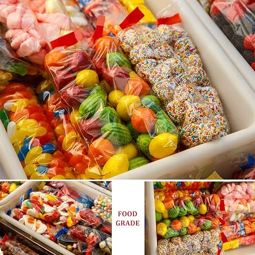 Miniatura 38 de Morepack Bolsas de celofán para golosinas, 200 bolsas transparentes de 3 x 5 pulgadas con lazos giratorios