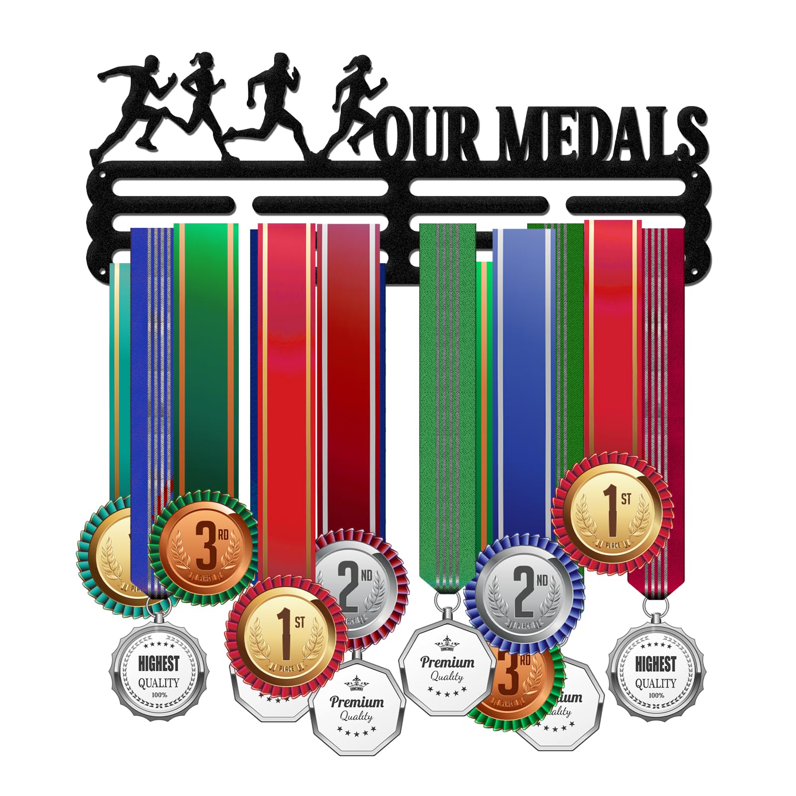 ORIGACH Présentoir à Médailles De Kickboxing - 40 X 15 Cm - 3 Rangées