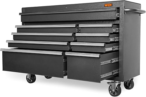 Miniatura 2 de WEN Gabinete de herramientas rodante prémium de 52 pulgadas con construcción de acero recubierto de polvo de calibre 21 (GG532B)