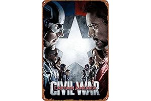 Stunning Captain America: Civil War Art Poster Metal Tin Logo