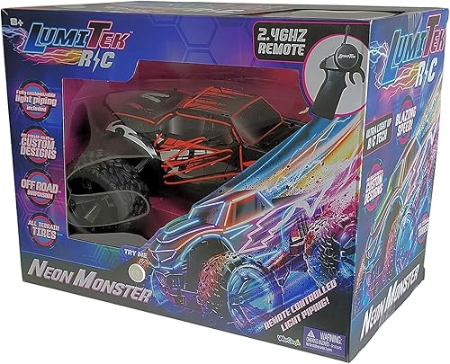 Miniatura 2 de LumiTek R/C - Neon Giant Truck - Coche LED personalizable - Control remoto a escala 1:10 de 2.4 GHz