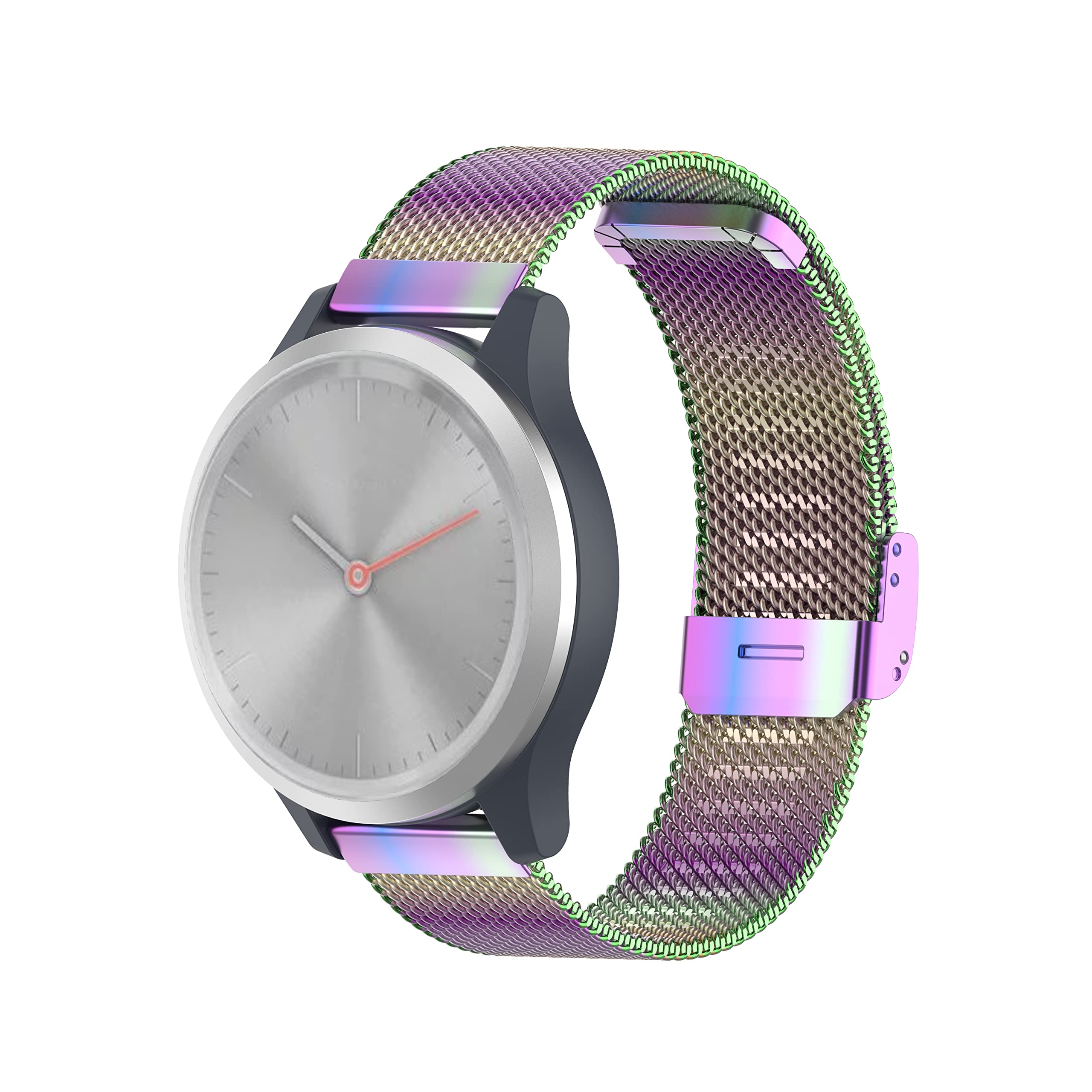 Watch Band Compatible with Garmin Venu 2 Plus/Vivomove Sport/Venu sq for Women&Men Stainless Steel Metal Wristbands for Garmin Venu sq/Venu sq Music/Venu Bracelet Mesh Strap Replacement Bands-image-44