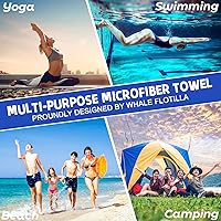 Vista 8 de Whale Flotilla Paquete de 4 toallas de playa grandes de secado rápido (30 x 60 pulgadas), juego de toallas de playa de microfibra sin arena