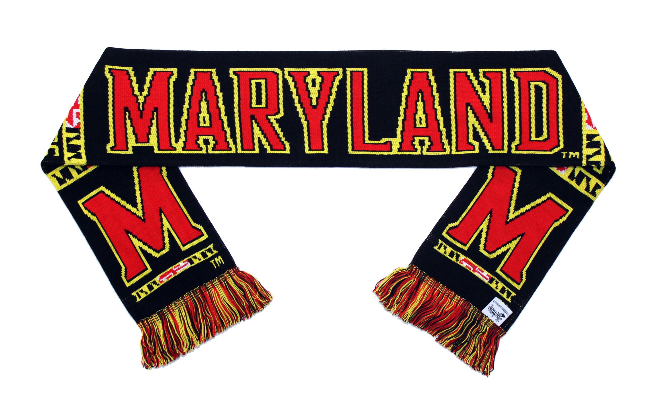 Tradition Scarves Maryland Scarf - Maryland Terrapins Classic Black Knitted