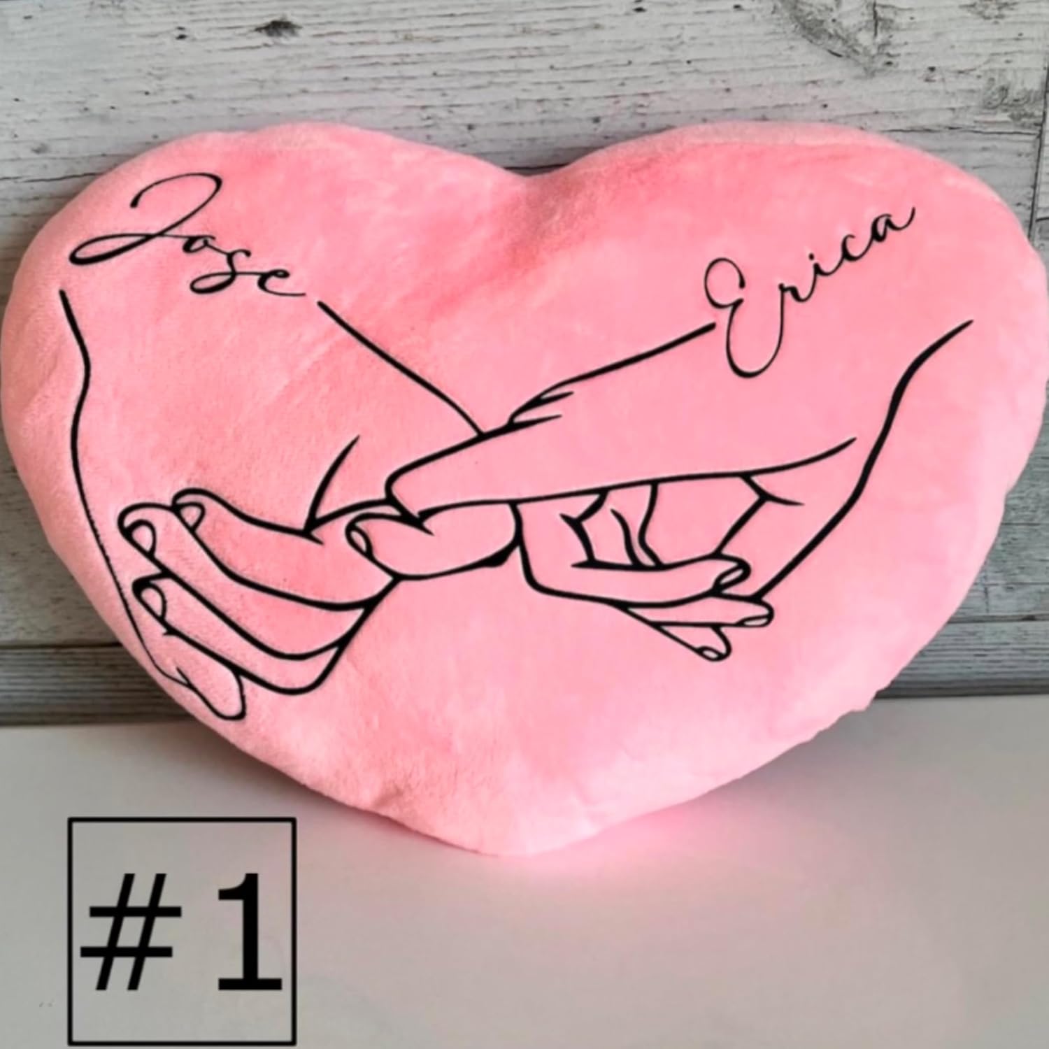 Personalized Custom Heart Pillow with Name, Bedroom Decor, Customize Your own, add Your own Text, GIFS for mom, bf, Husband Wife, Girlfriend Small Pink