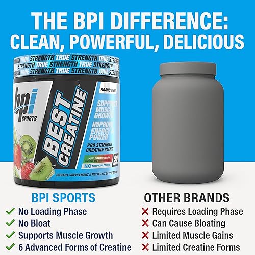 Miniatura 5 de BPI Sports Best Creatine - Polvo de monohidrato de creatina para hombres y mujeres, sal del Himalaya - Fuerza, bombeo, resistencia, crecimiento