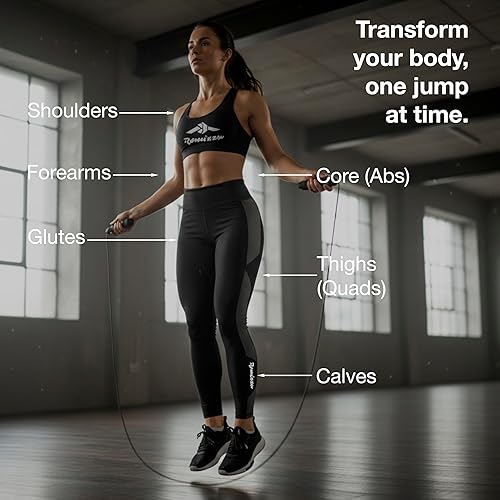 Miniatura 3 de Cuerda de saltar ajustable para artes marciales y fitness, cable sin enredos, asas ergonómicas de espuma y rodamientos de bolas, incluye toalla y