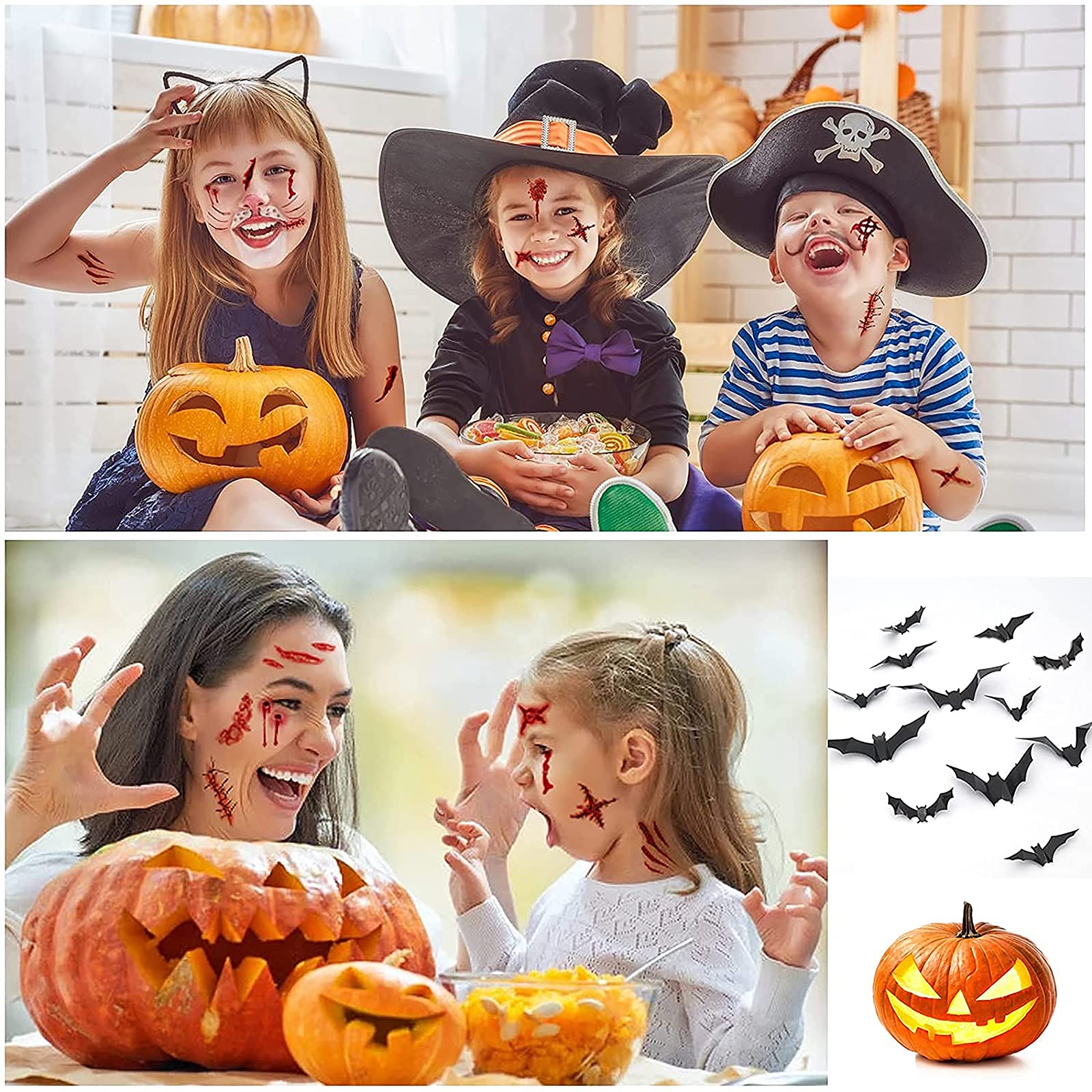 Amazon.co.jp: ハロウィン タトゥーシール 20枚セット ハロウィン 
