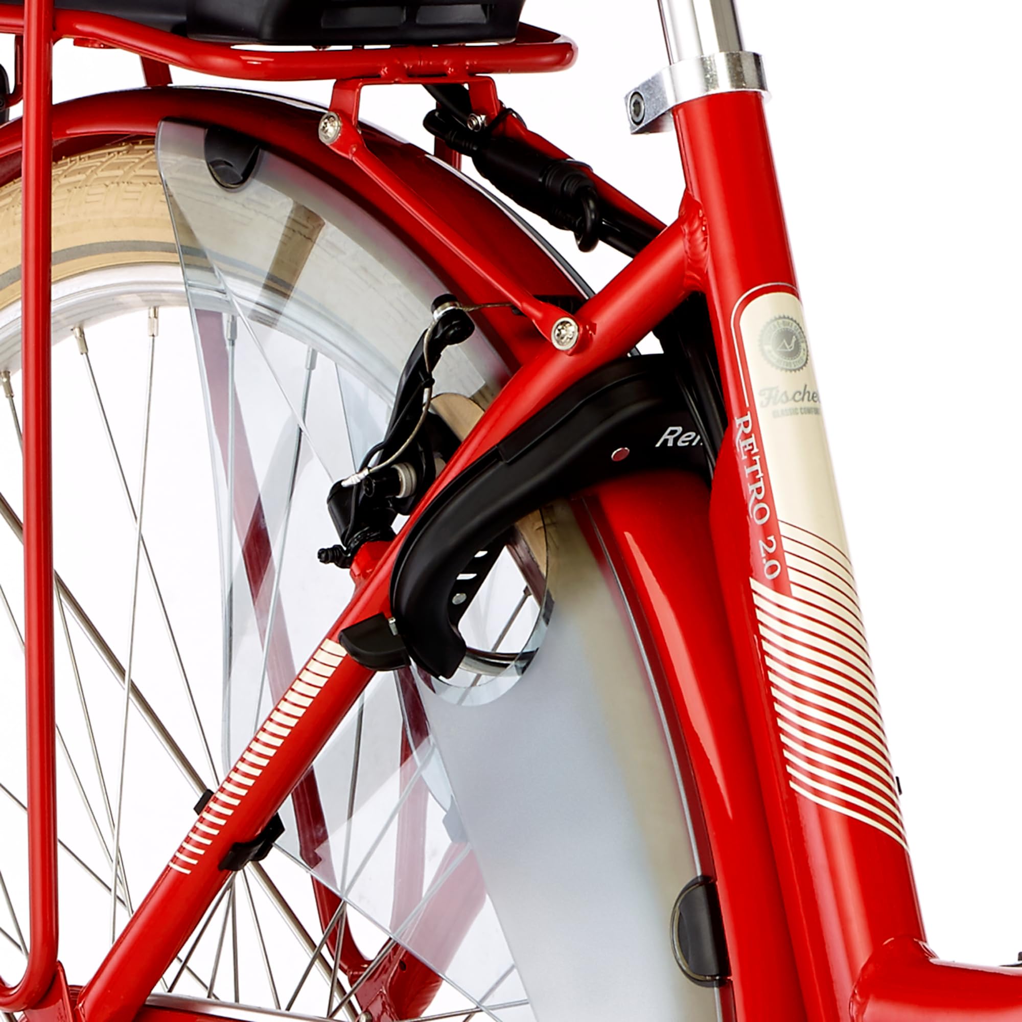 FISCHER E-Bike City CITA RETRO 2.0, Elektrofahrrad für Damen und Herren, RH 48 cm, Frontmotor 32 Nm, 36 V Akku
