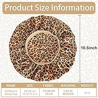 Vista 2 de 4 PIEZAS Gorros de Satén para Niños, Gorro de Dormir Infantil, Gorro de Seda Suave con Banda Elástica Ancha, Gorros Transpirables para Bebé, Gorros