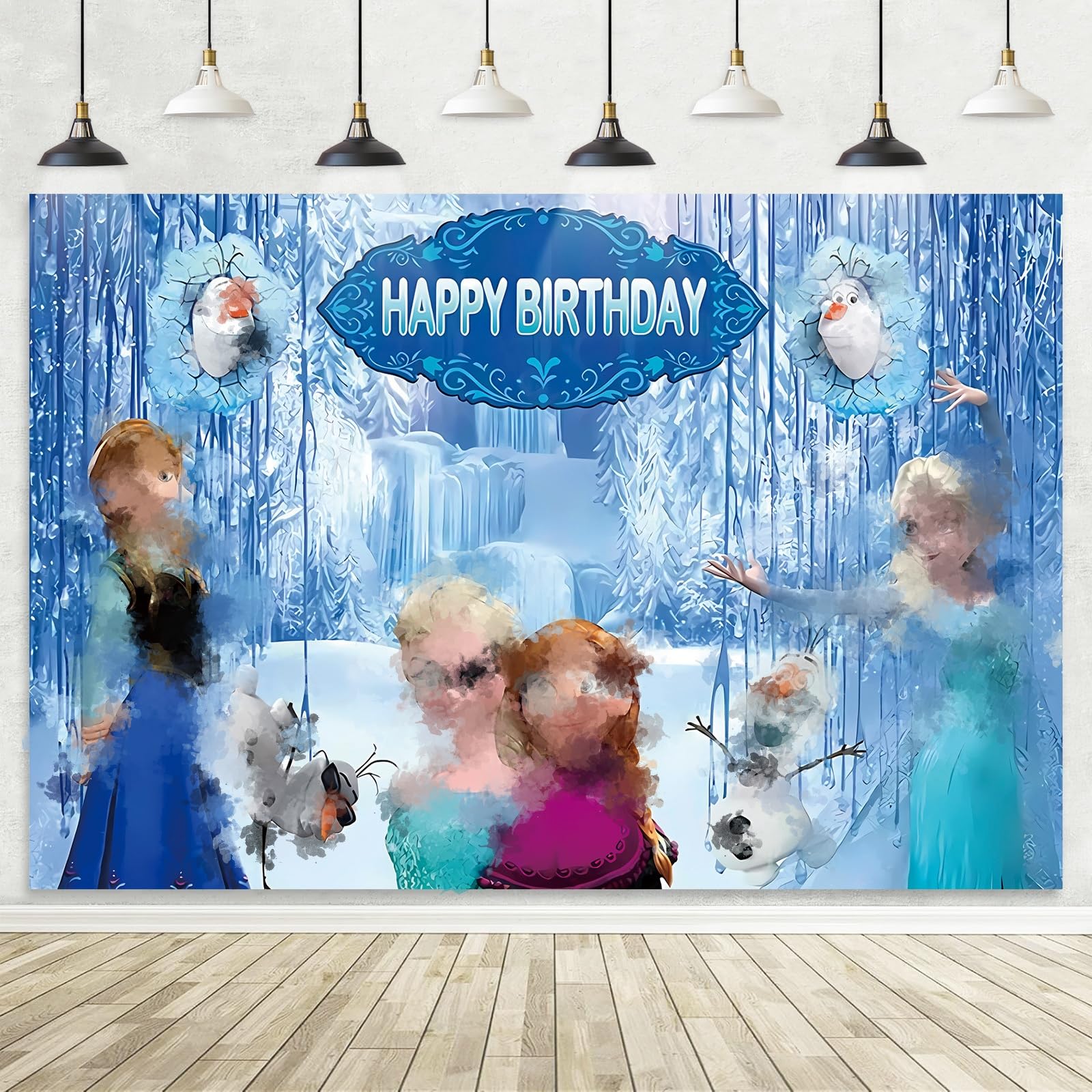 5x3FT Birthday Party Decorations Photography Backdrop, Theme Party Supplies Backdrop, Happy Birthday Banner Background for Kids Boys Girl A — view 3