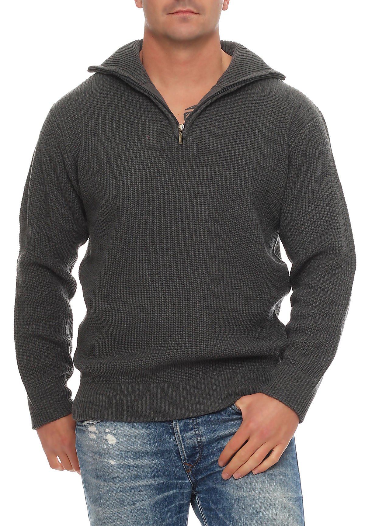Arbeitspullover mit Schurwolle schwarz, Marine, anthrazit, Oliv - Hamburger Troyer, Strickpullover, Isländer, Grösse 46 bis 70 Lieferbar