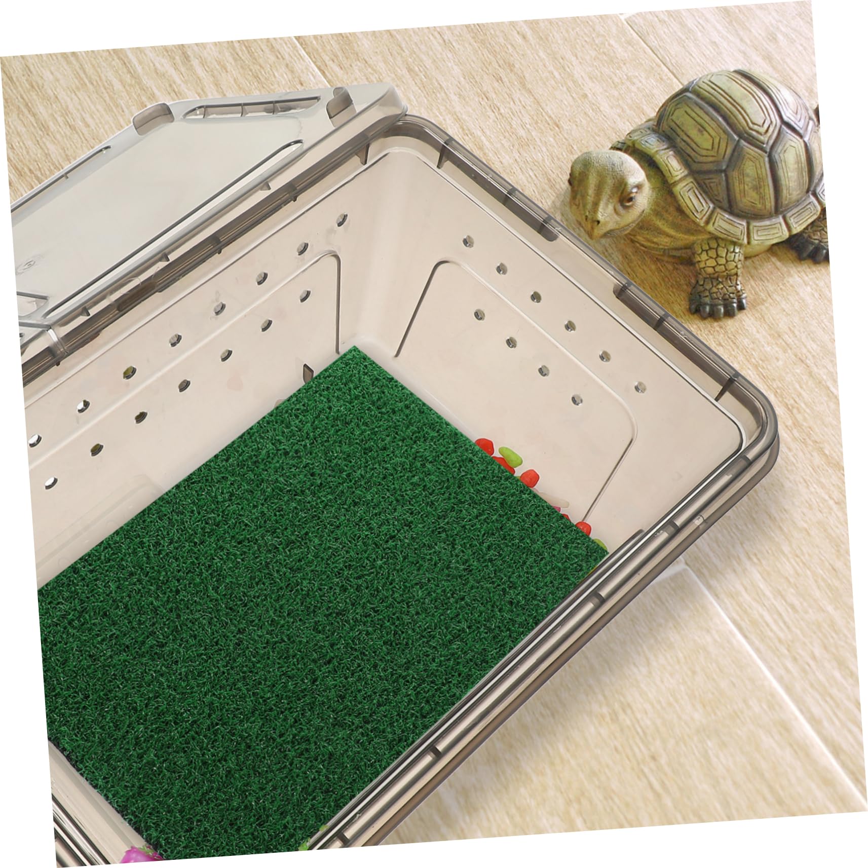 KESYOO Gazon Artificiel Pour Aquarium - Tapis Imitation Gazon Pour Plateformes De Prélassement Des Tortues