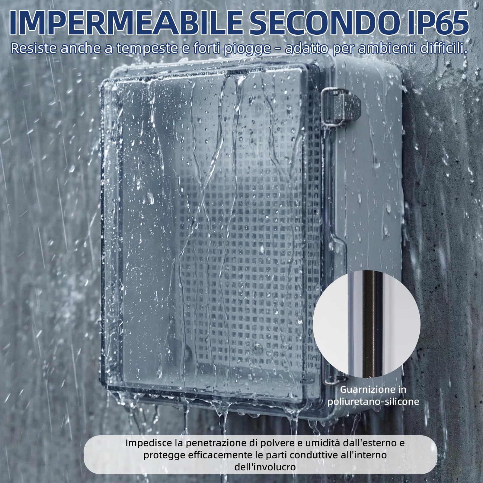 Scatola di derivazione impermeabile IP65, armadietto di commutazione trasparente per esterni, scatola di distribuzione con serratura a combinazione, armadio di controllo trasparente, montaggio