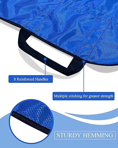 Miniatura 5 de SPRING SEAON Almohadilla de cama de posicionamiento de pacientes con asas, hoja de transferencia y deslizamiento para cuidado de ancianos