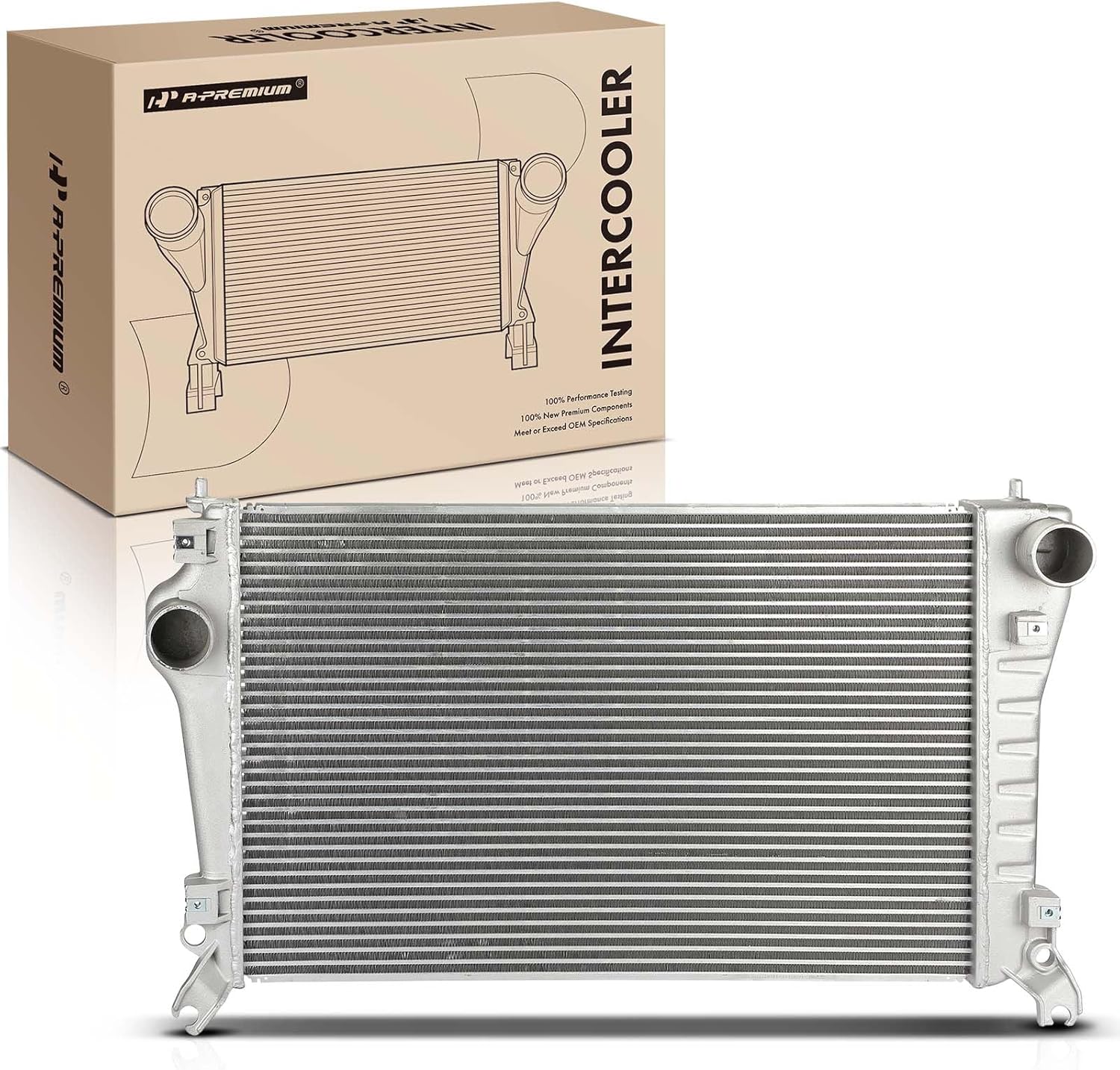 A-Premium Turbocharger Intercooler 2011-2016 Compatible with Chevrolet Silverado 2500/3500 HD & GMC Sierra 2500/3500 HD, 6.6L, Charge Air Cooler