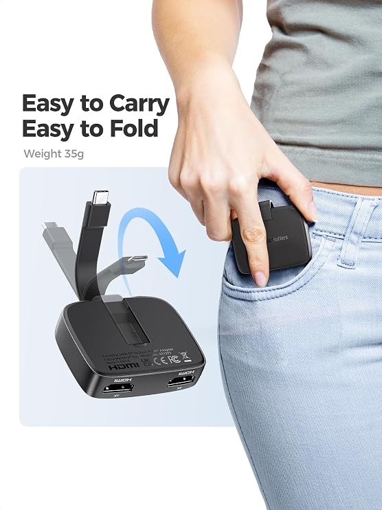 Cable Matters Portable USB C to Dual HDMI Adapter