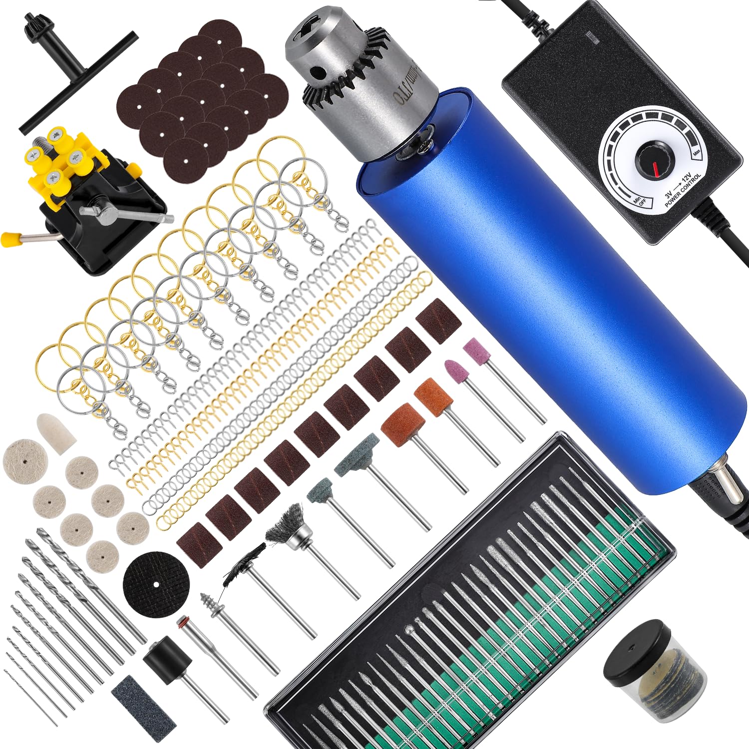 Photo 1 of Antstone Electric Resin Polishing Kit Resin Drill with 287 Accessories Variable Speed Rotary Tool for Resin Casting Molds Epoxy Resin Polisher Sander Kit for Jewelry Carving Drilling Sanding Polishing