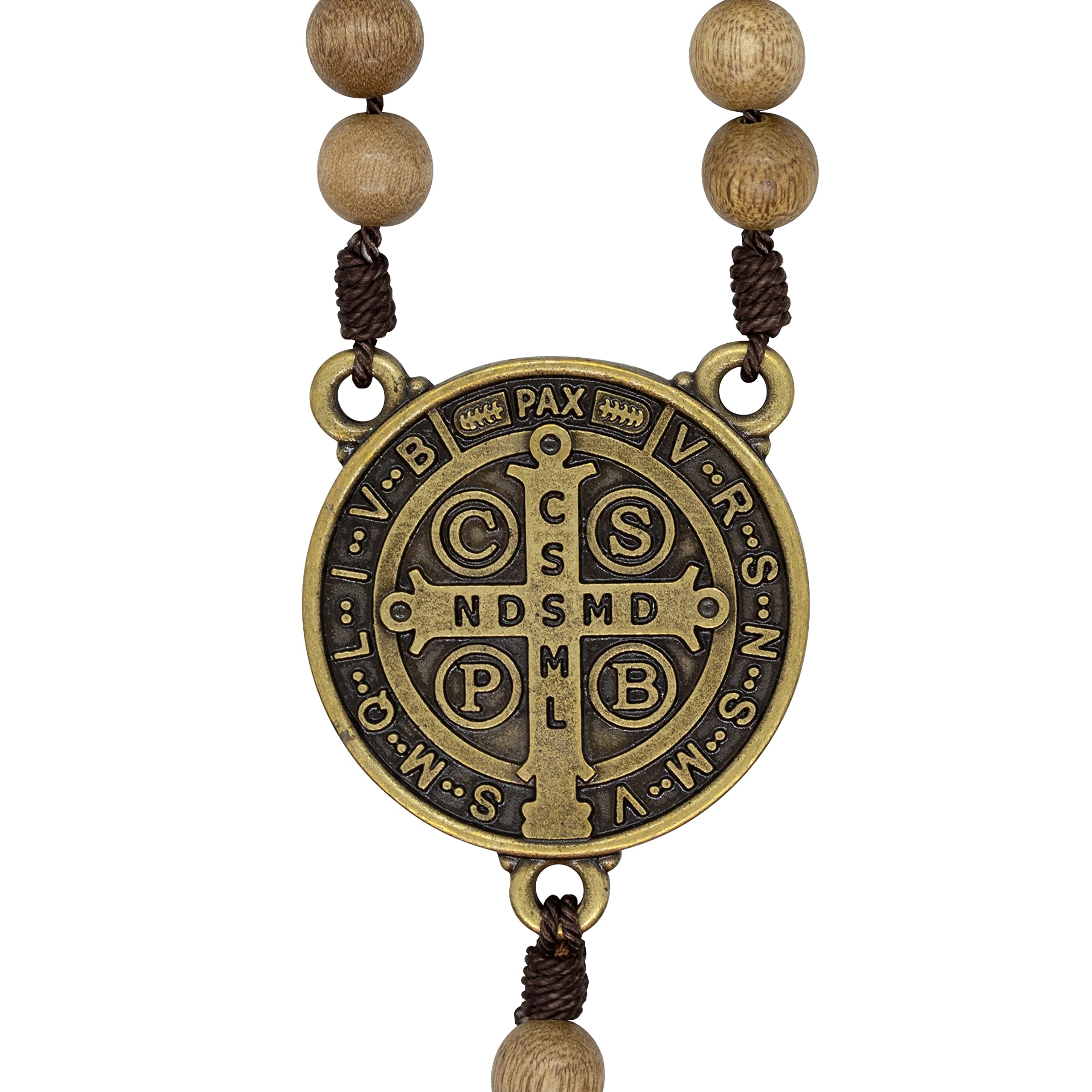 Saint Benedict Medal and Decade Rosary | Hang from Rearview Mirror or Doorknob | Great Catholic Gift for Confirmation and Travel | Patron Saint of Students